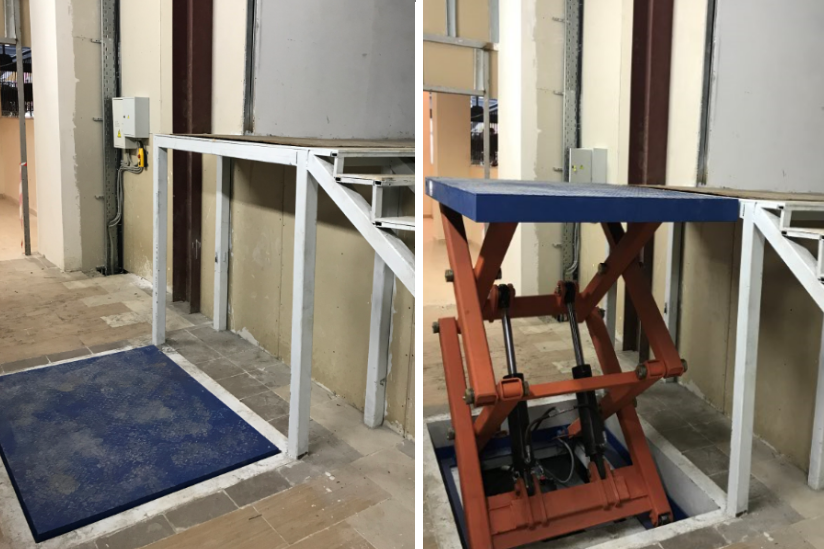 монтаж подъемного устройства в готовом здании